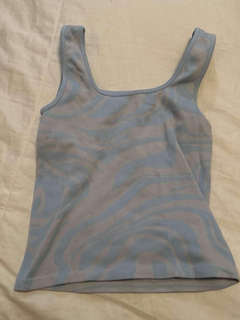 Lost Light Blue and Off-White Swirl Tank Top - Kids